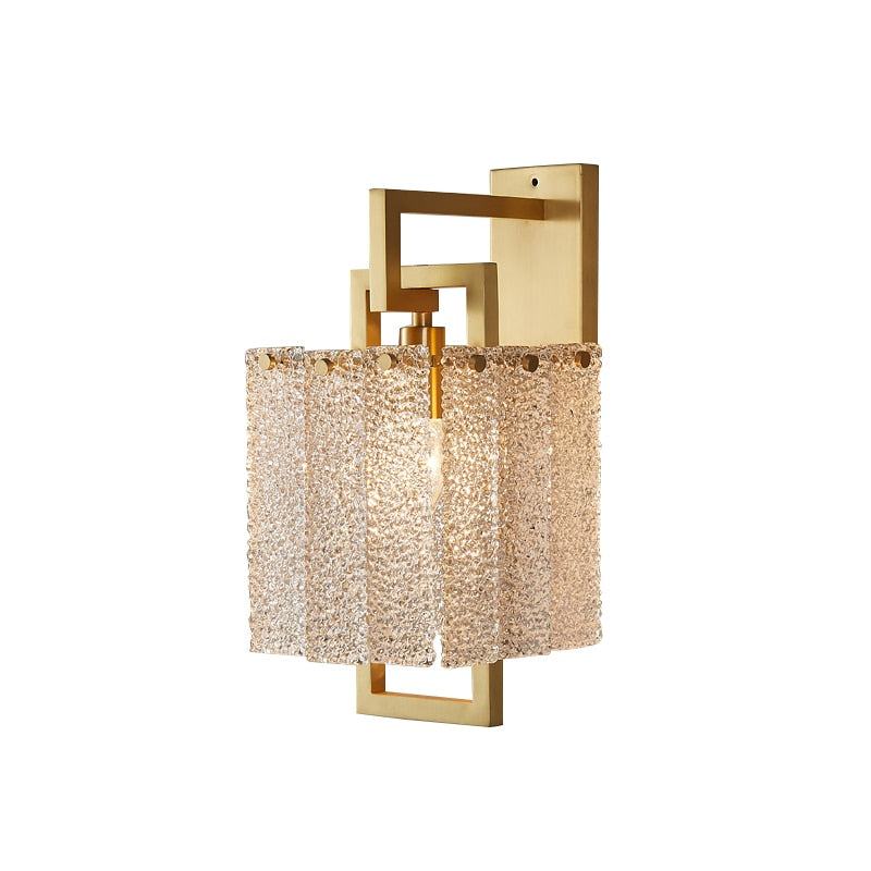 Modern Textured Glass Wall Light