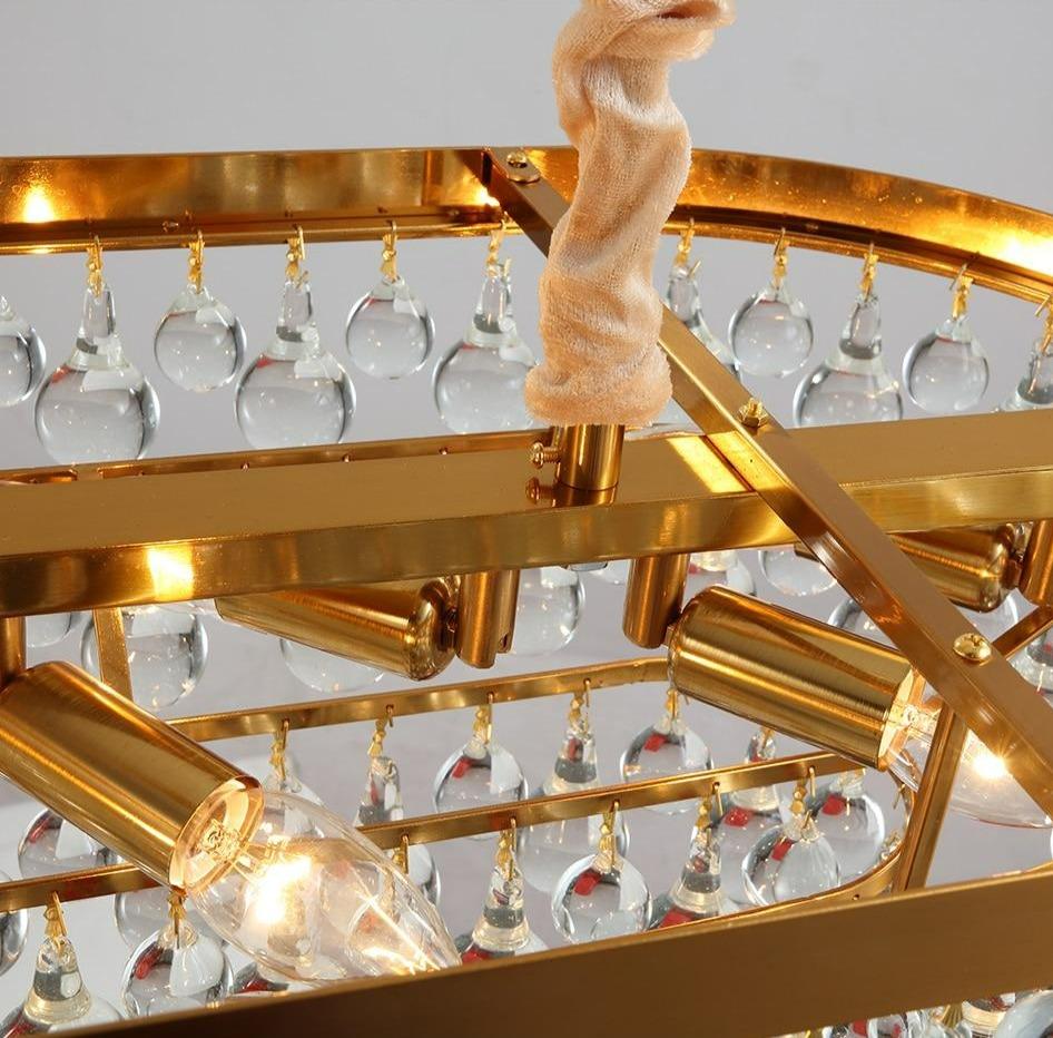 A French 19th Century Neo-Classical St. Crystal And Ormolu Chandelier A French 19th Century Neo-Classical St. Crystal And Ormolu Chandelier