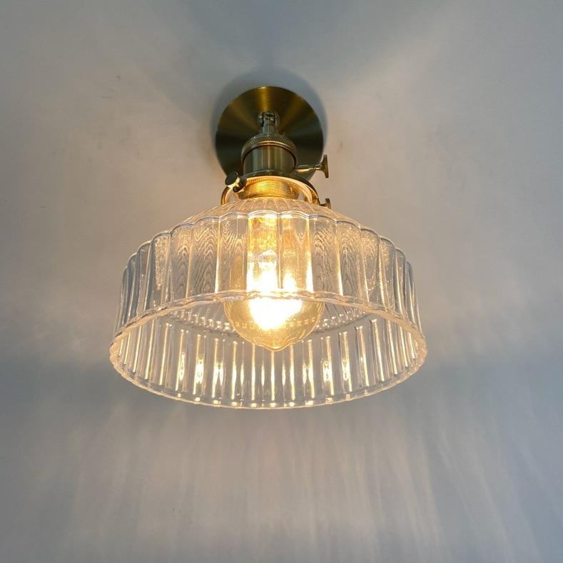 Clear Vintage Glass Wall Lamps