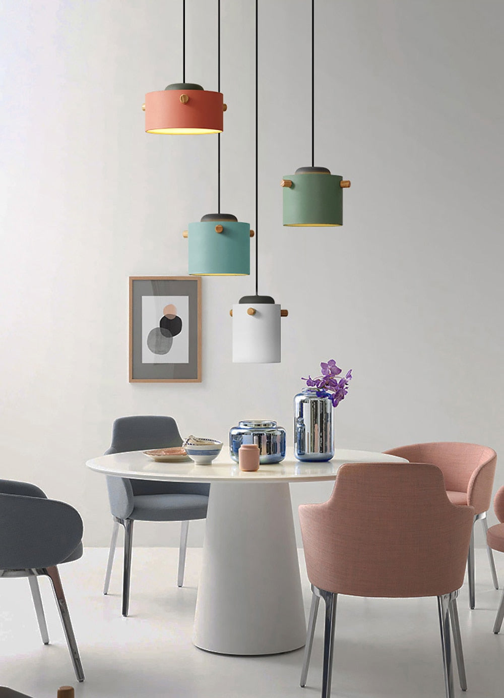 Colorful Wooden Nordic Pendant Lights