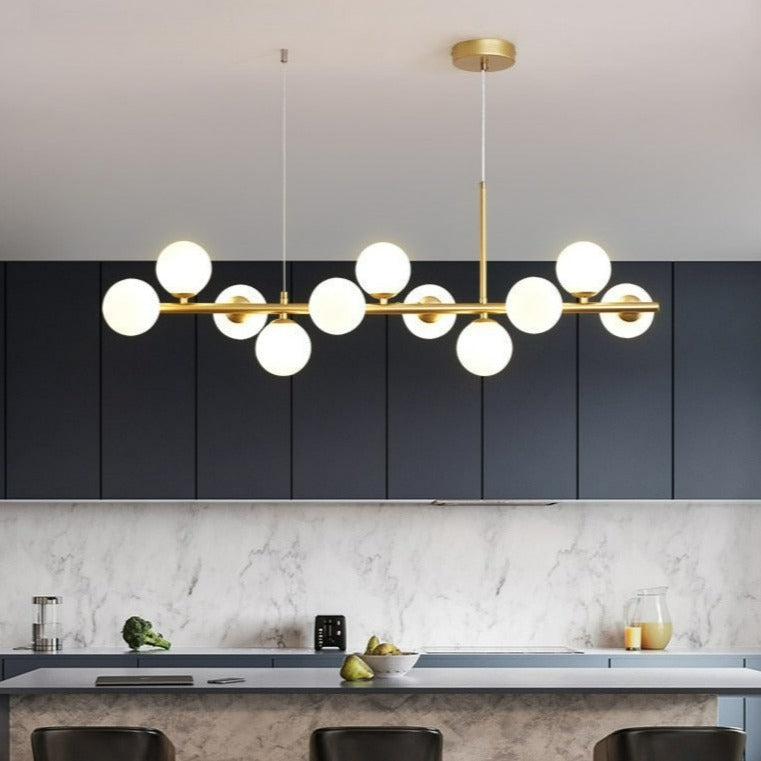 Frosted Glass Modern Multi-Bulb Chandelier