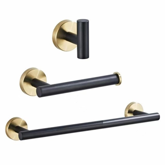 Retro Black And Gold Toilet Paper Holder - Royal Toiletry Global