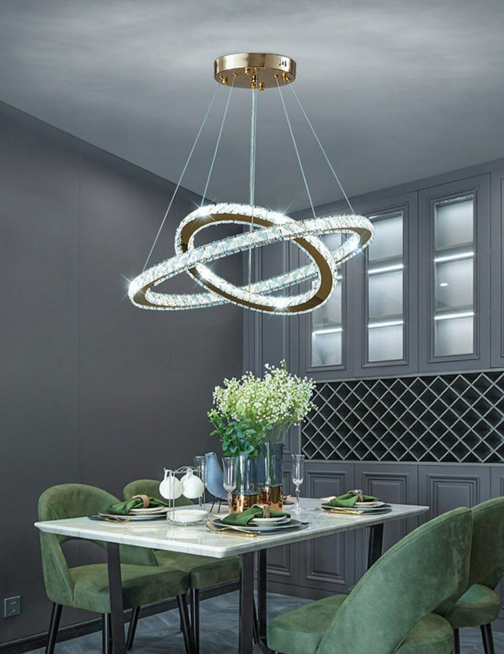 Glass Crystal Ring Chandelier