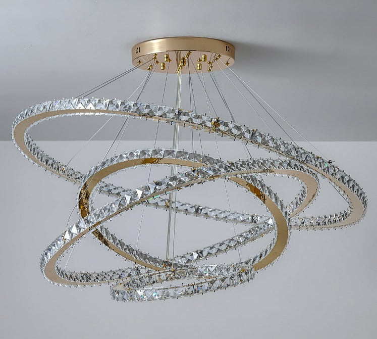 Glass Crystal Ring Chandelier
