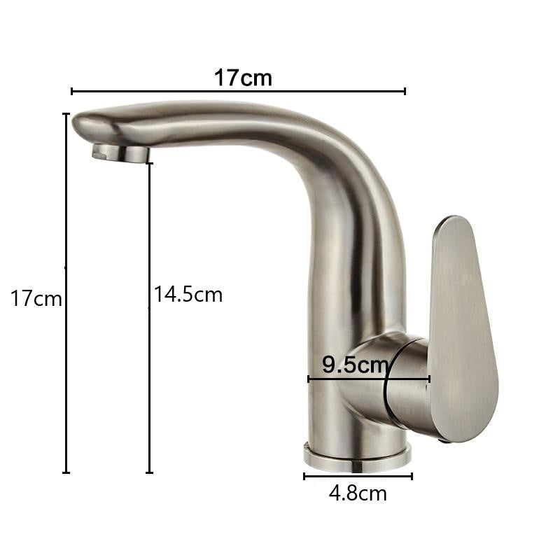 Classic Curved Bathroom Faucet Dimensions