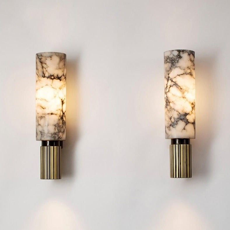 White Marble Wall Sconce Hadley   Product Image 1902138475 