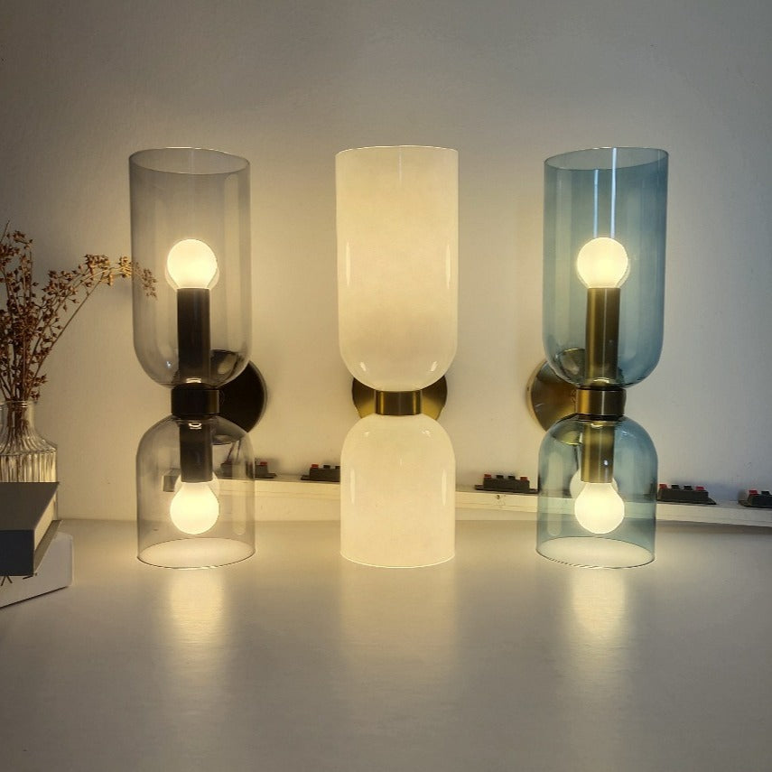 Modern glass wall lights