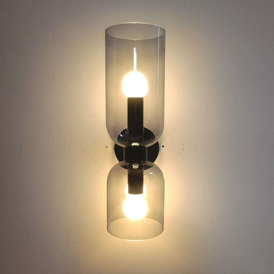 Modern black wall sconce