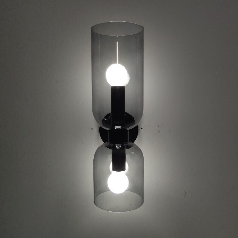 Modern gray glass wall light