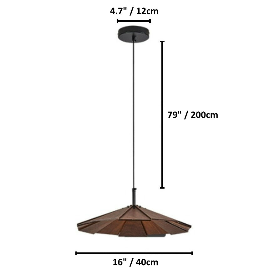 Modern Wood Pendant Light Dimensions