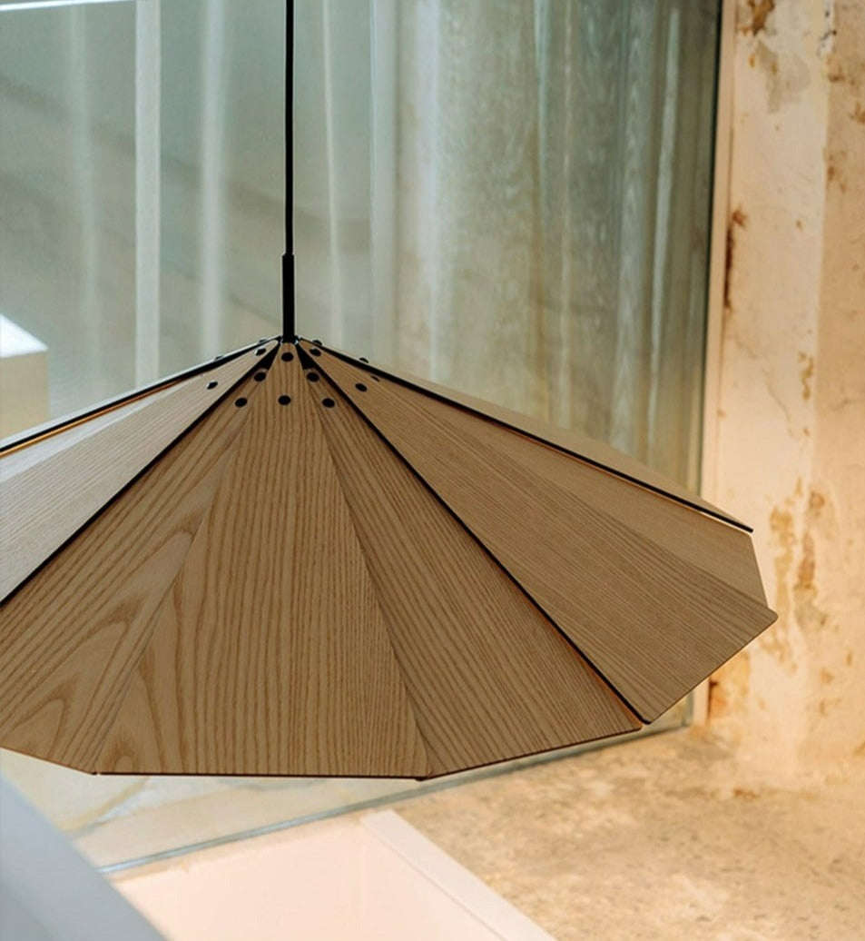 Ash Wood Modern Contemporary Pendant Light