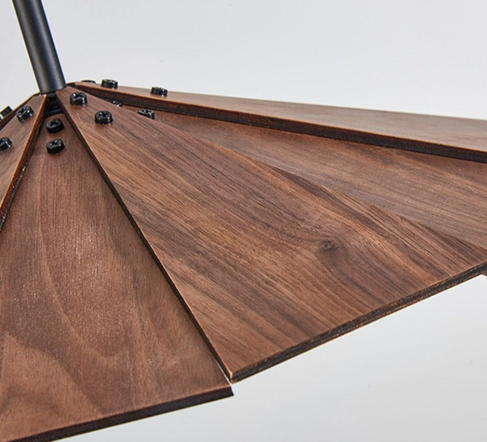 Black Walnut modern lampshade pendant light