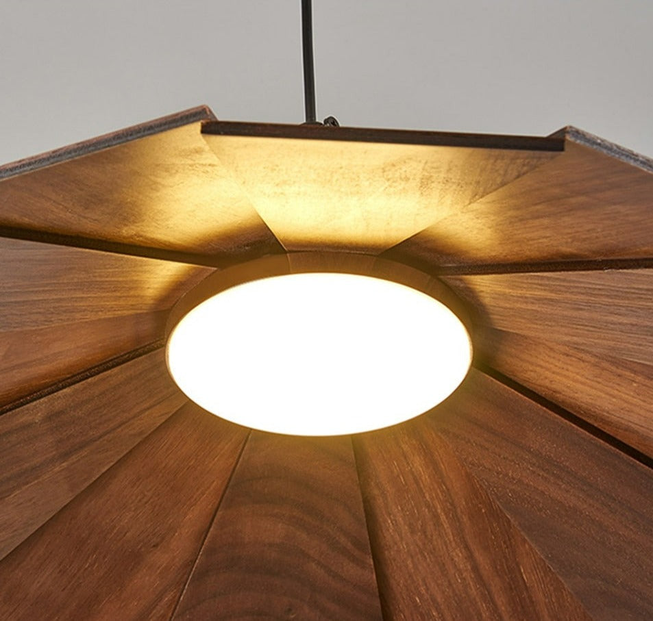 Modern LED Wood Pendant Light