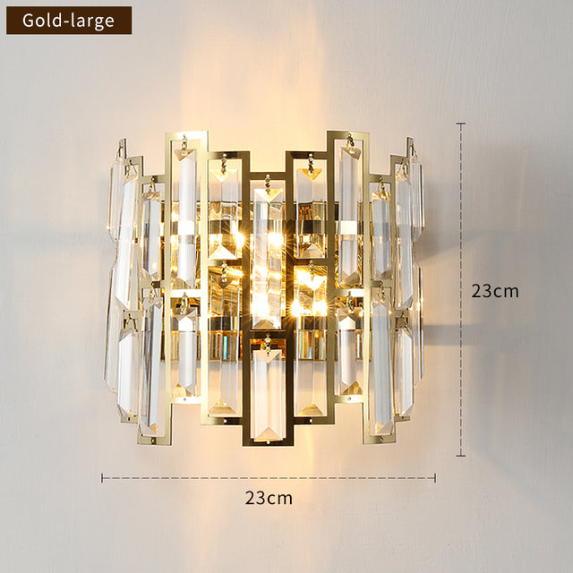 Cedric - Modern Glass Crystal Wall Light