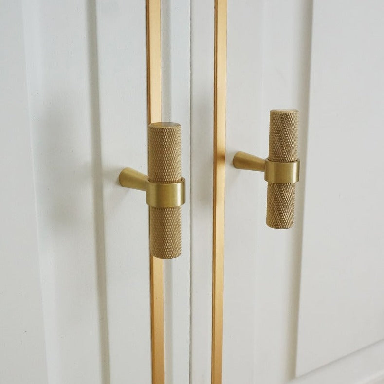 Textured Kitchen Handles Modern Textured Brass Cabinet and Drawer Handles – Hadley