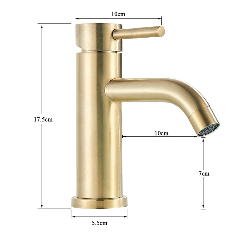 Classic Brushed Gold Bathroom Faucet