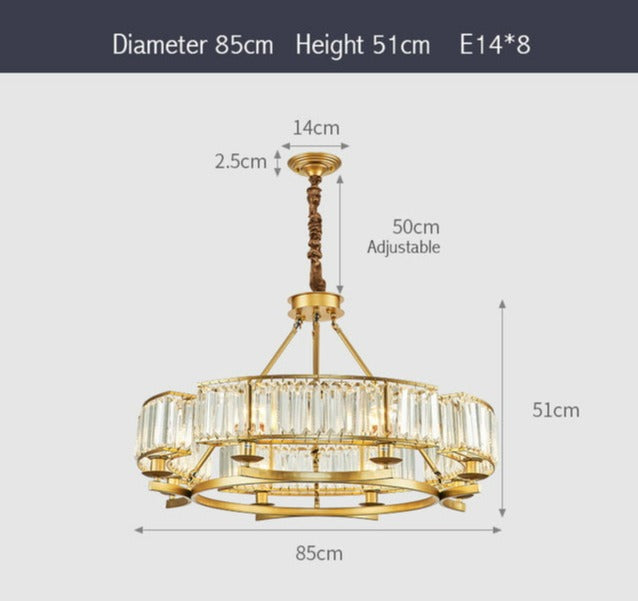 Classic Size Jaime Chandelier Dimensions