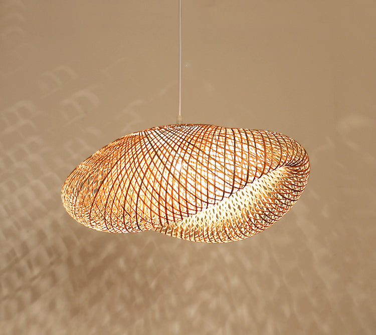 Woven Bamboo Pendant Light