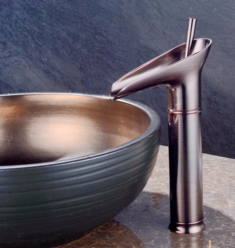 Modern bronze bathroom faucet