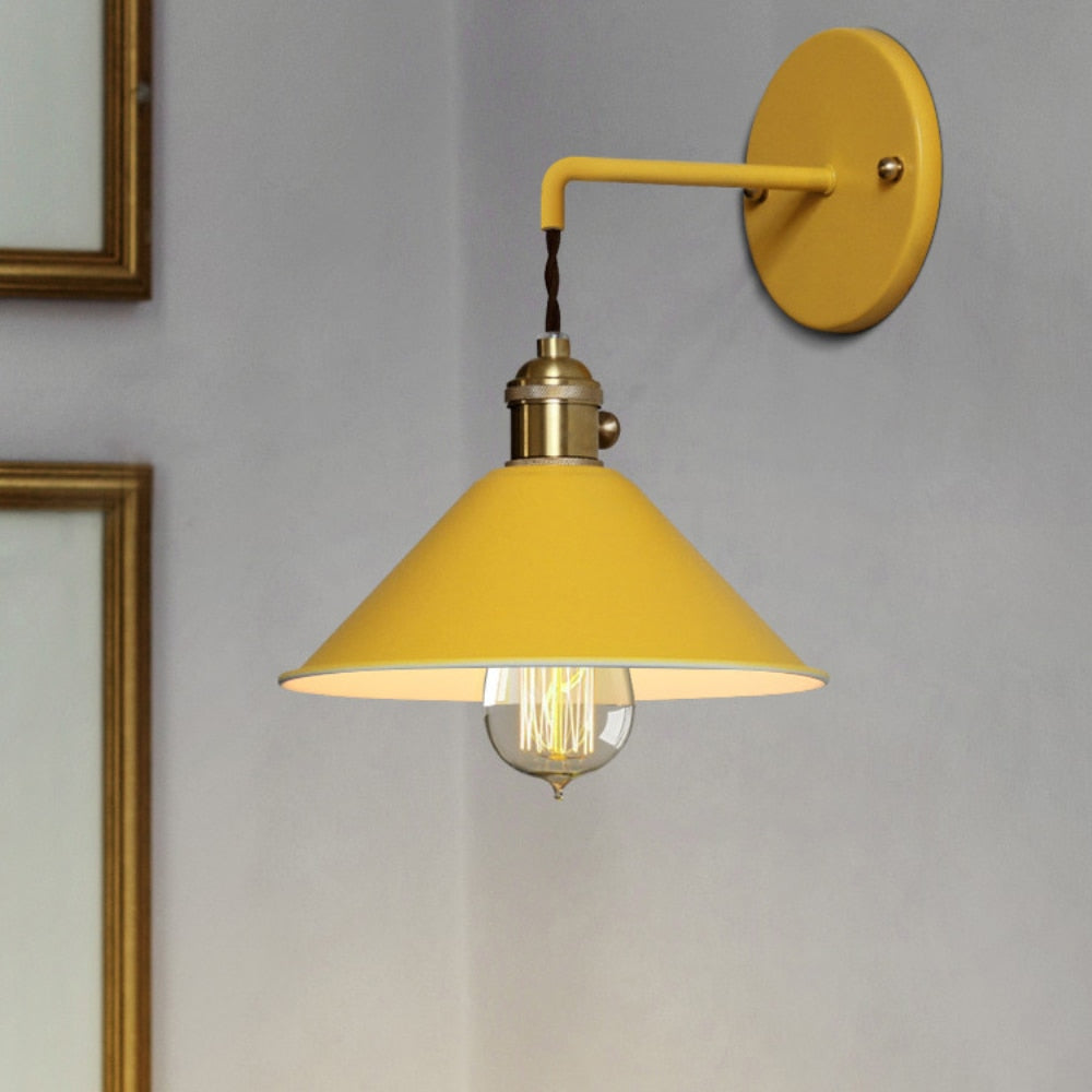 Yellow Vintage Hallway Wall Lights