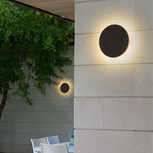 Modern Outdoor Wall LED Disc Lights – Hadley
