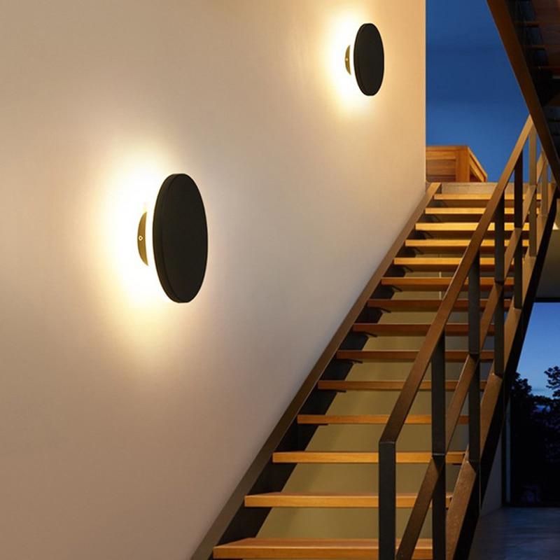 Modern Outdoor Wall LED Disc Lights Hadley