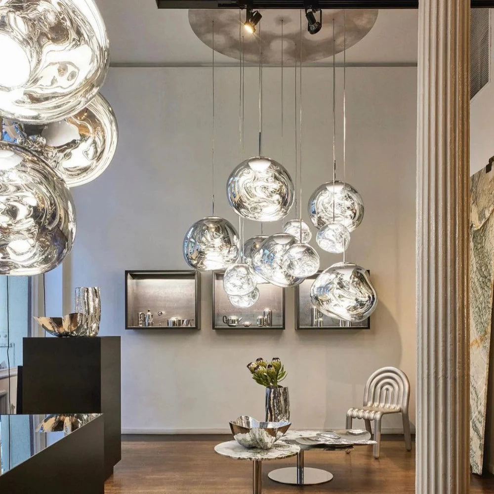 Colorful Warped Pendant Lights