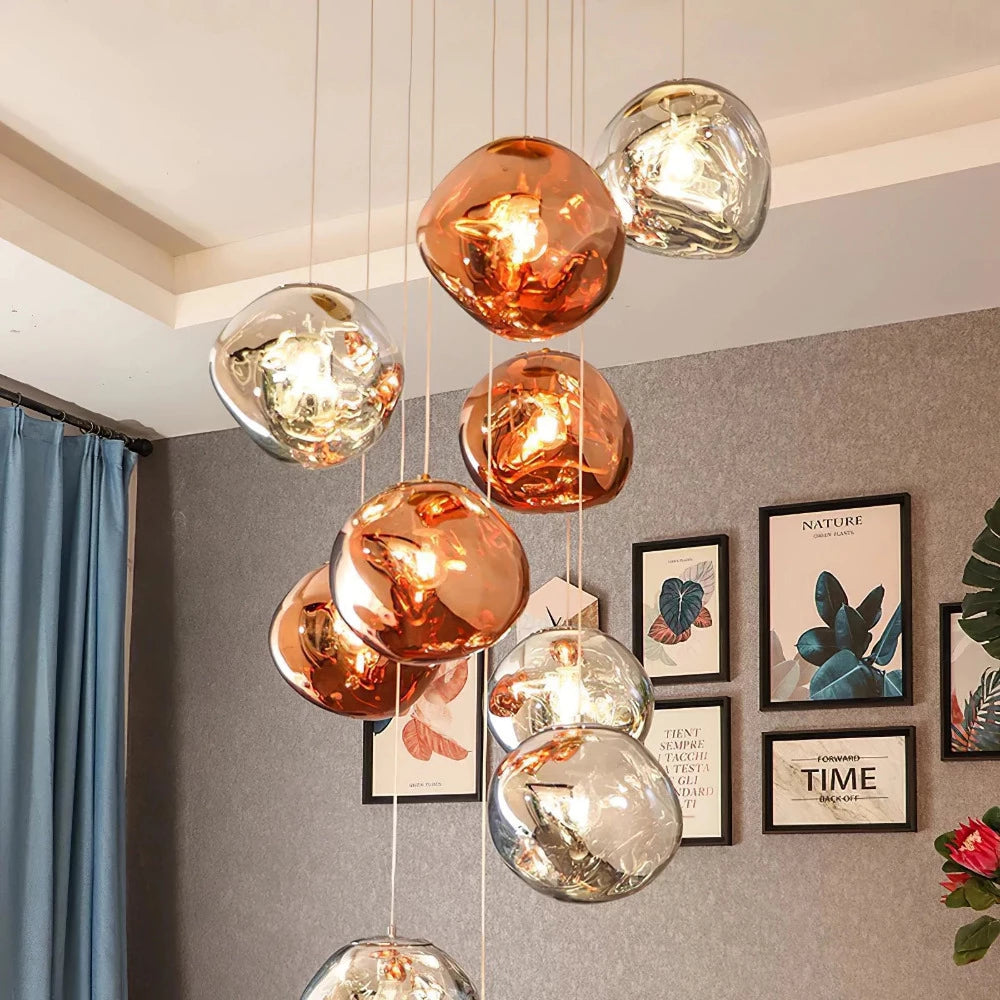 Colorful Warped Pendant Lights